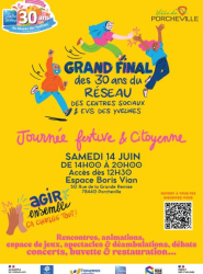 affiche 30 ANS DE LA FÉDÉRATION DES CENTRES SOCIAUX