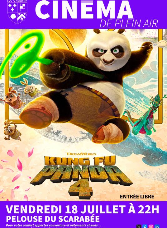 Kung Fu panda 4 cine plein air