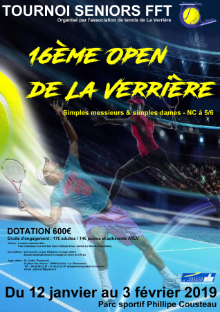affiche open tennis 2019