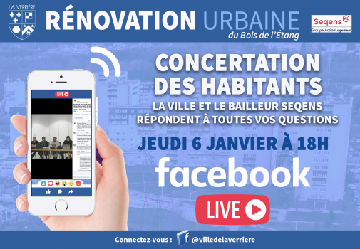 acebook Live Concertation Rénovation urbaine du Bois de l'Étang