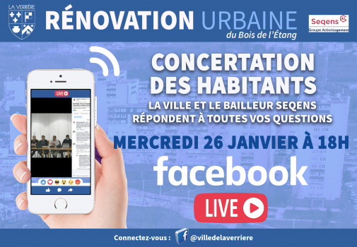 Facebook Live Concertation Rénovation urbaine du Bois de l'Étang