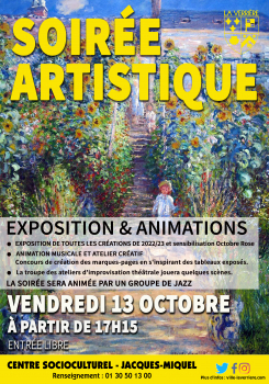 Soirée Artistique 13 octobre 2O23