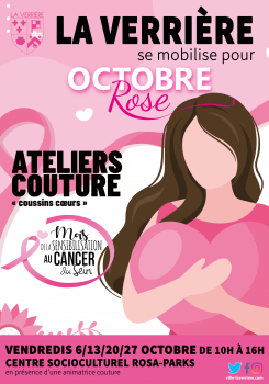 Ateliers couture "Coussins Coeurs" Octobre Rose 2023
