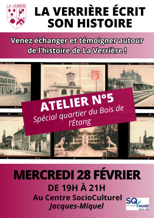 Flyer Atelier N°5 La Verrière écrit son histoire