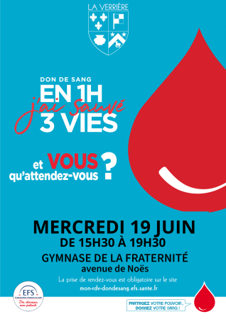 Collecte de sang 19 juin 2024