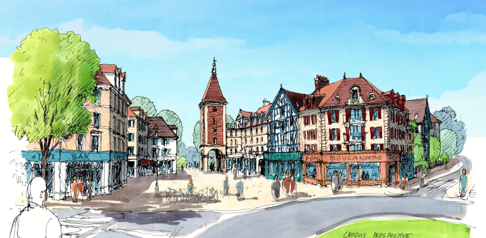 esquisse du projet Gare Becanne par Xavier Bohl