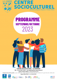 Plaquette de la programmation des Centres socioculturels - Septembre/ Octobre 2023 
