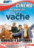 Projection en plein air du film "La Vache"