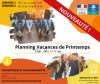 Planning des vacances de Printemps au CLUB ADOS