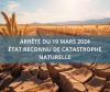 Arrêté du 19 mars 2024 catastrophe naturelle
